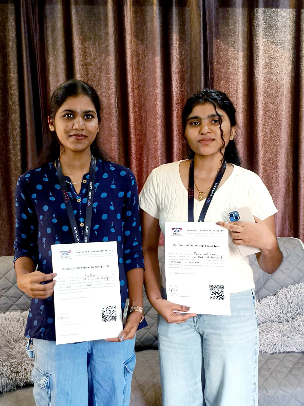 Internship at Softrate Tech Park